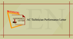 AC Technician Performance Letter