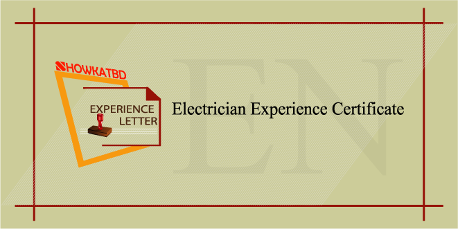 Electrician Experience Certificate