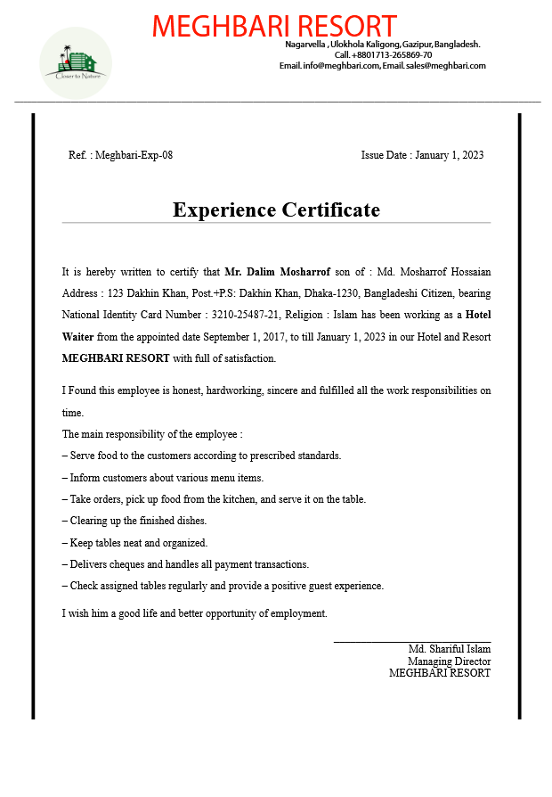 Know what Experience Letter is & how to write.