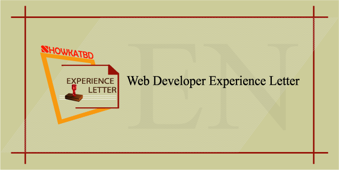 Web Developer Experience Letter - English