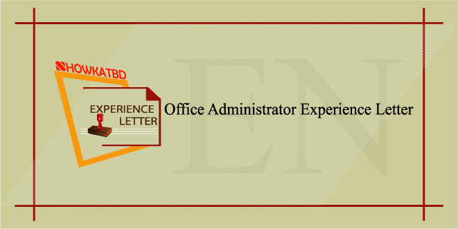 Office Administrator Experience Letter | English