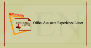 Office Assistant Experience Letter