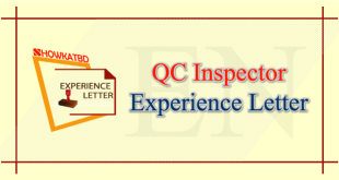 QC Inspector Experience Letter